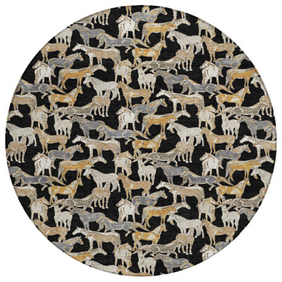 Machine Washable Indoor/Outdoor Chantille ACN2520 Animal Rug