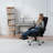 Ergonomic Office Chair in Faux Leather with Massage Function and Footrest