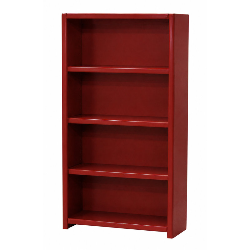 McKaylah Bookcase, Burnt Red, (3 Shelf) 60” H x 32” W x 13” D
