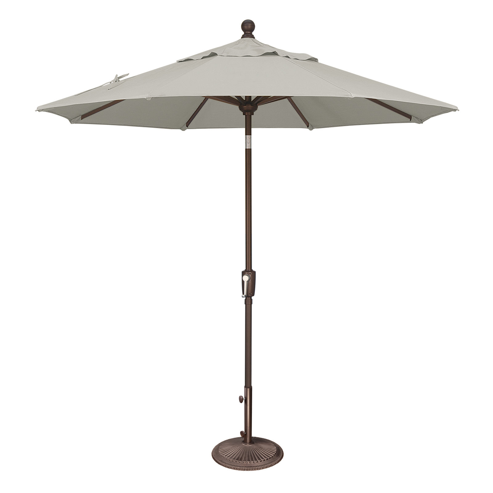 Launceston Market Umbrella, Bronze, 96" H x 90" W x 90" D, Silver Sunbrella Acrylic