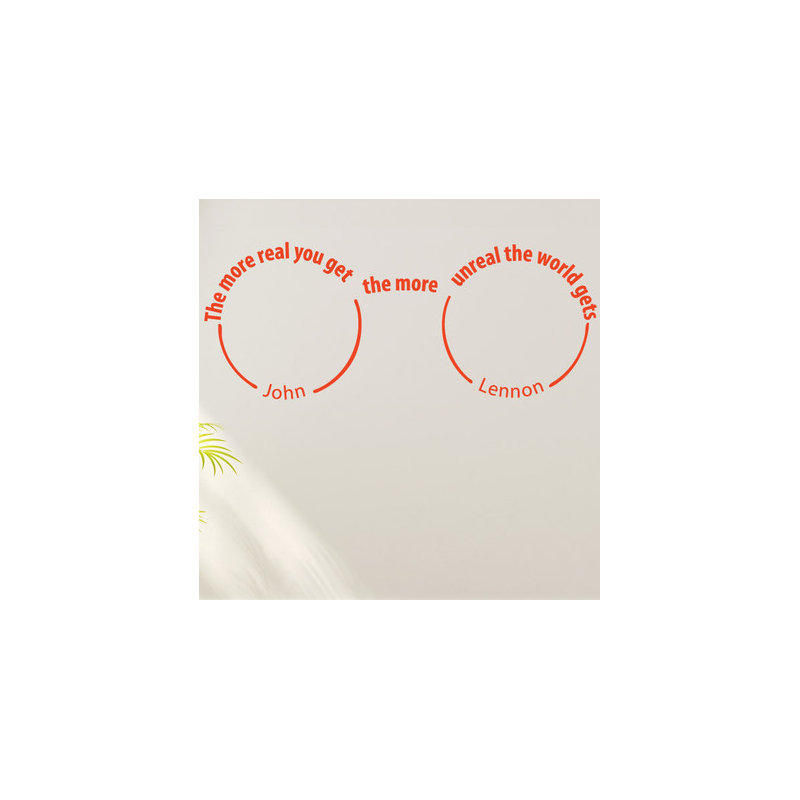 John Lennon Wall Sticker, Medium, White
