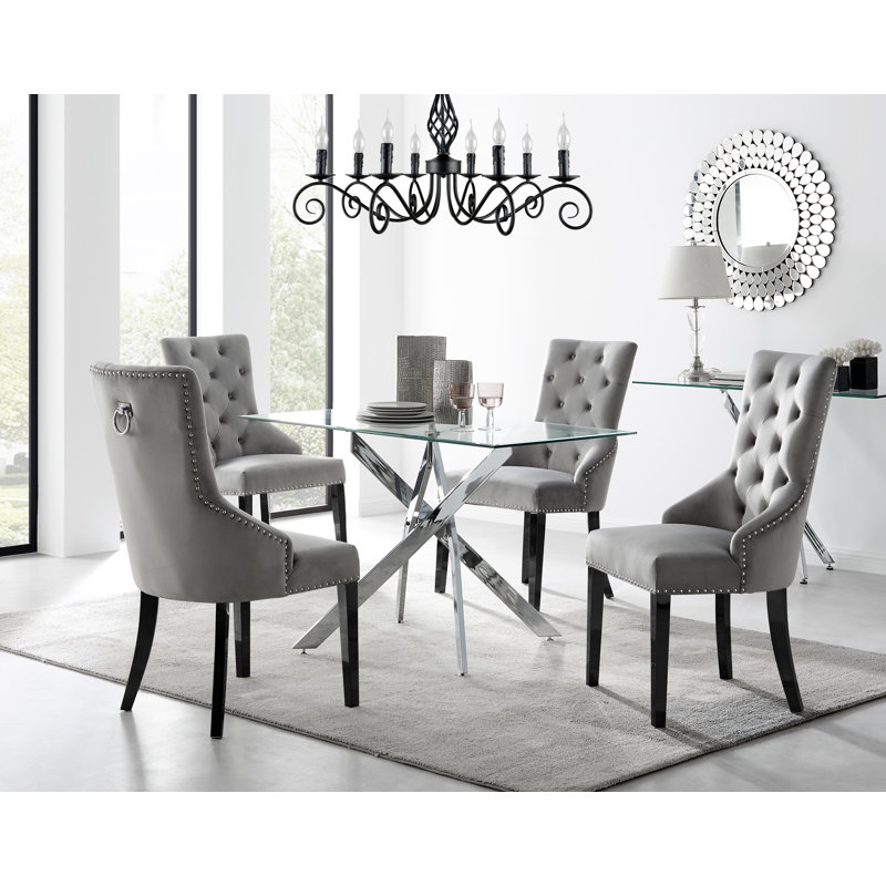 4 - Person Dining Set, Grey