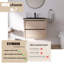 Ensemble de meuble-lavabo simple mural 24 po avec plateau en céramique Calmhaven-1949939166