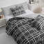 Microfiber Chequered Duvet Cover Set-126672106