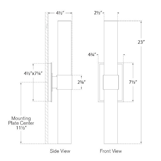 Ian K. Fowler Presidio Petite Double Sconce, Bronze, Clear