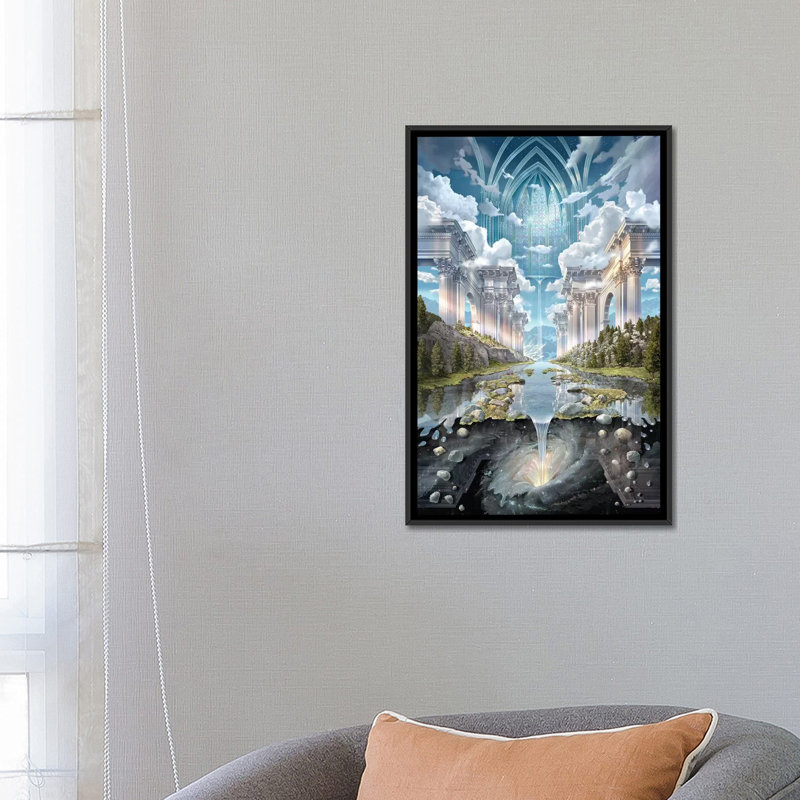 «Genesis II», impression sur toile, H 26 po x l 18 po x P 1,5 po, Toile encadrée noire, Pas de tapis