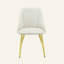 Ensemble de 2 chaises d'appoint en cuir synthétique blanc Gaines