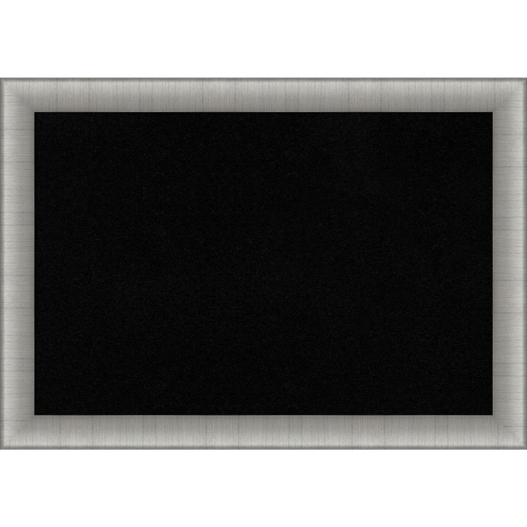 Elegant Brushed Pewter Frame Wall Cork Small Bulletin Board Amanti Art