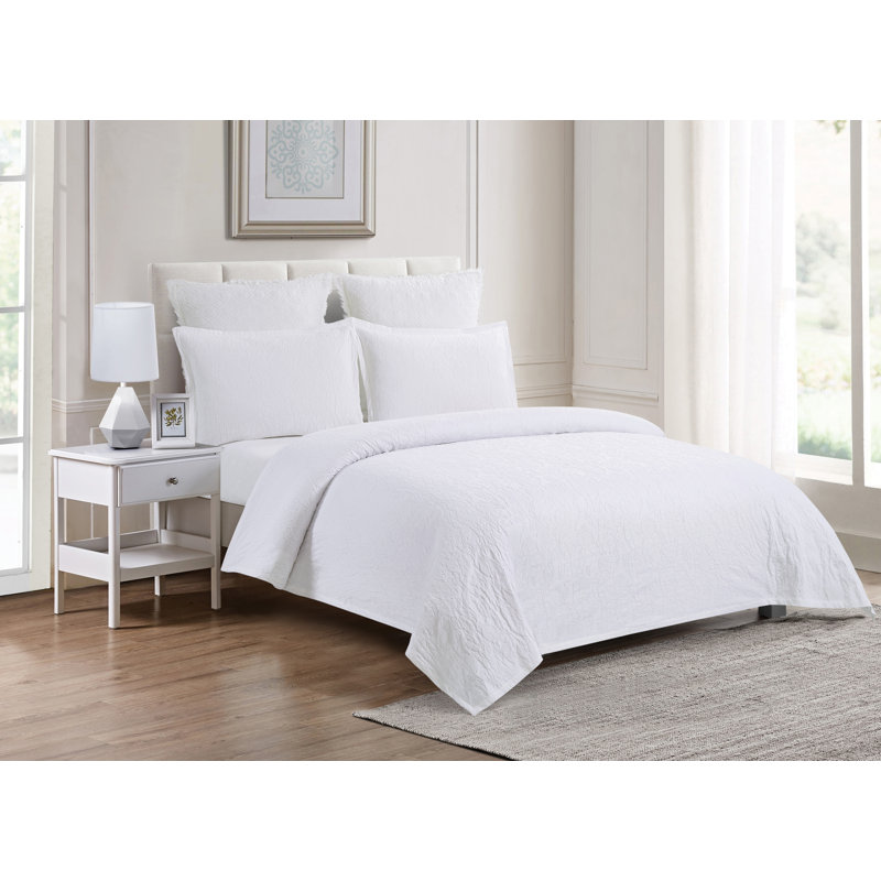 Ensemble de galets Shiloh, Grand Converlet + 2 taies décoratives, Blanc