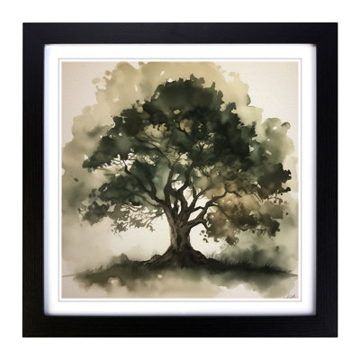 Tree Ink Wash No.1 - Framed Print