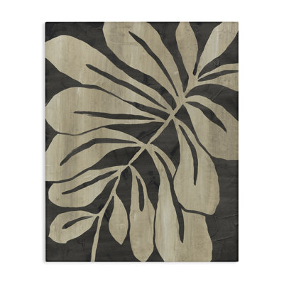 Impression sur toile à motif de feuilles naturelles, design par June Erica Vess