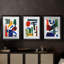 Colorful Shapes I - Impression personnalisée de qualité supérieure avec cadre mat - 3 pièces-1795998672-1795998678
