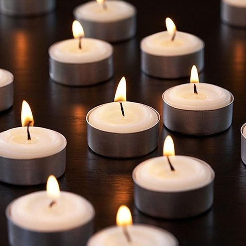 Unscented Tealights Candles 4 Hour Burn - 100 Pack