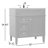 Rivers 32'' Single Bathroom Vanity with Marble Top-1514734355
