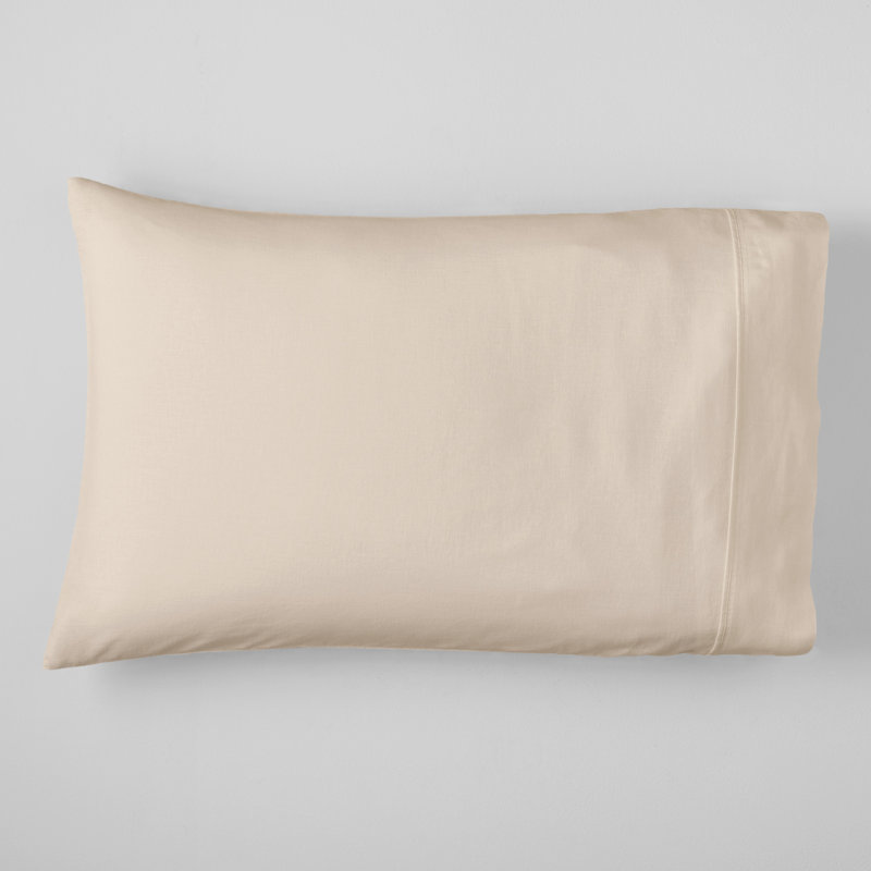 Jeffen Linen Blend Pillowcase Set, Ivory, Standard