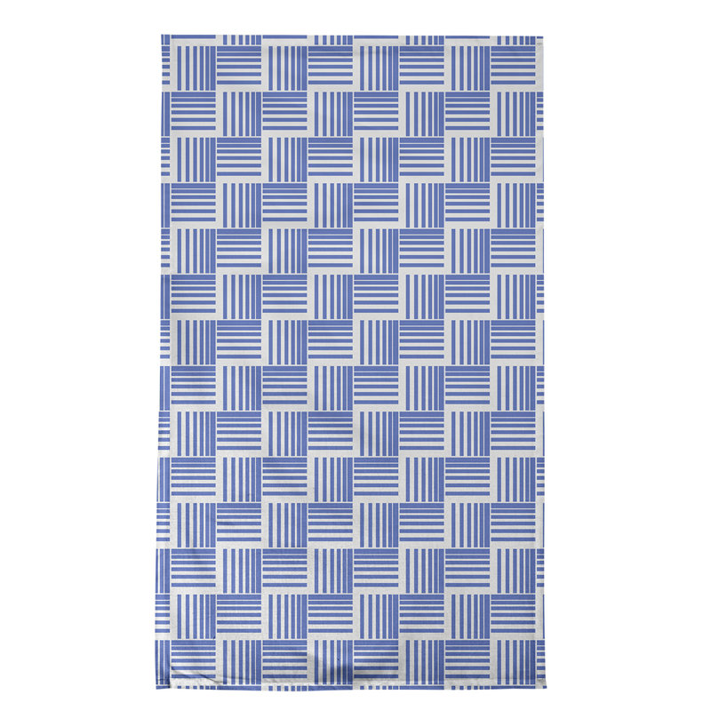 Jaya Tea Towel Kitchen Towel, Light Steel Blue/White, Cotton Twill