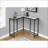 Space-Saving Corner Coffee Table – White Marble Look Top, Black Metal Frame for Living Room-1944808284