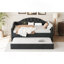 Lit de jour simple rembourré capitonné avec couchette, canapé-lit en velours avec ports USB et ports de charge de type C, aucun sommier nécessaire-1949487118