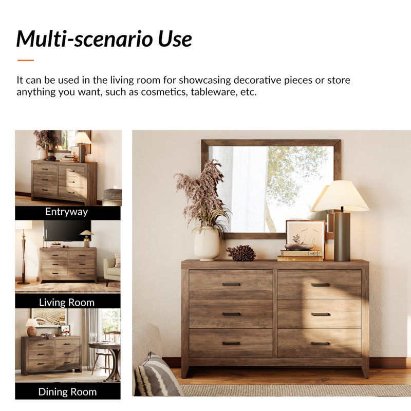 3 Piece  Dresser And Nightstand Set For Bedroom, Brown