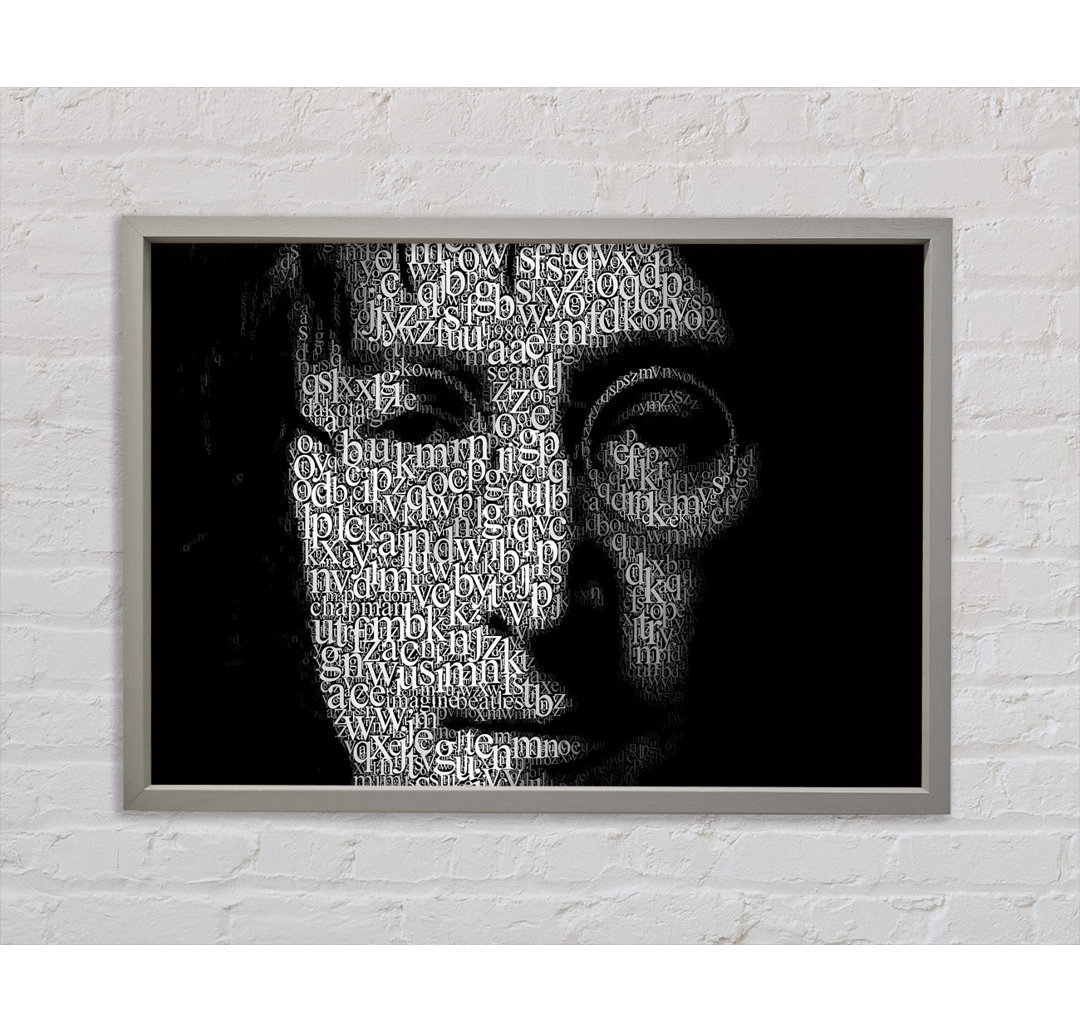 John Lennon Words - Einzelne Bilderrahmen Kunstdrucke auf Leinwand