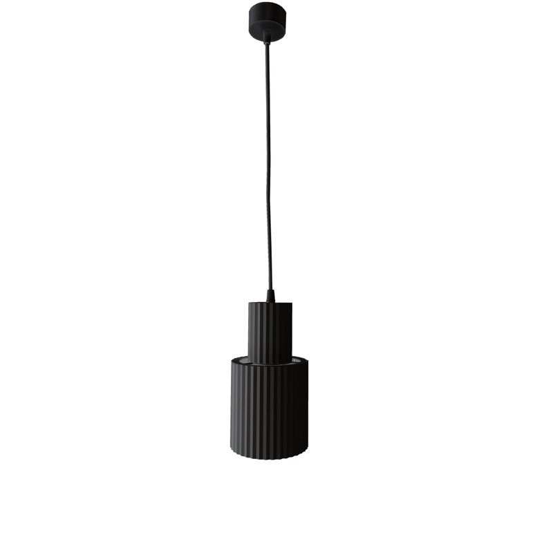 Vanleer 1 - Light Cylinder Pendant, Black, Black