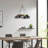 4-Light Metal Shade Chandelier