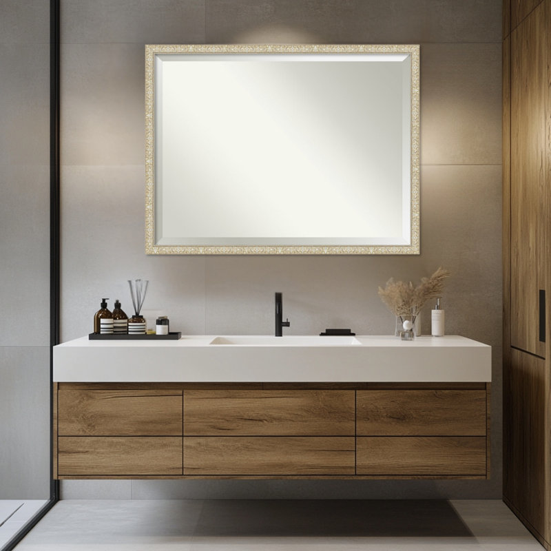 Miroir mural de salle de bain Lila, Silver, 32,5 po x 42,5 po