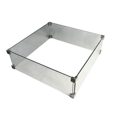 Elementi Manhattan 22" Square Fire Pit Glass Flame Guard