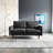 Anacapa 58" Velvet Round Arm Sofa Loveseat-813055681