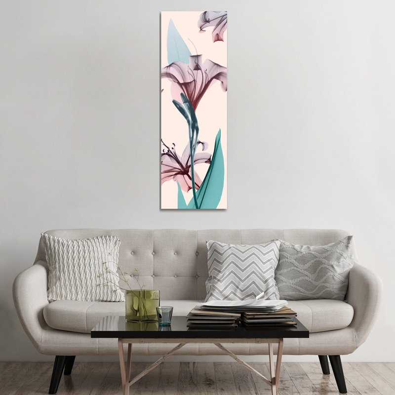 Spring Lily 1 Piece Wrapped Canvas Panoramic Wall Art, 152.4 cm H x 50.8 cm W x 3.175 cm D