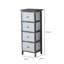 Rilana Fully Assembled 4 Drawer Grey and White Chest Storage Unit