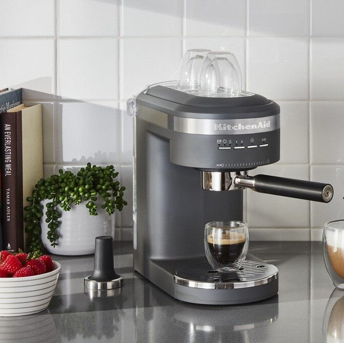 KitchenAid® Semi-Automatic Espresso Machine, Matte Charcoal Gray