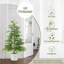 2 arbres topiaires en cèdre artificiel avec pot blanc, plantes artificielles, faux feuillage persistant résistant aux rayons UV, arbre de Noël artificiel-347985721