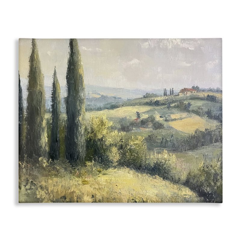 Toile Rolling Hills Country View, conception de Petal Prints Design, H 24 po x l 30 po