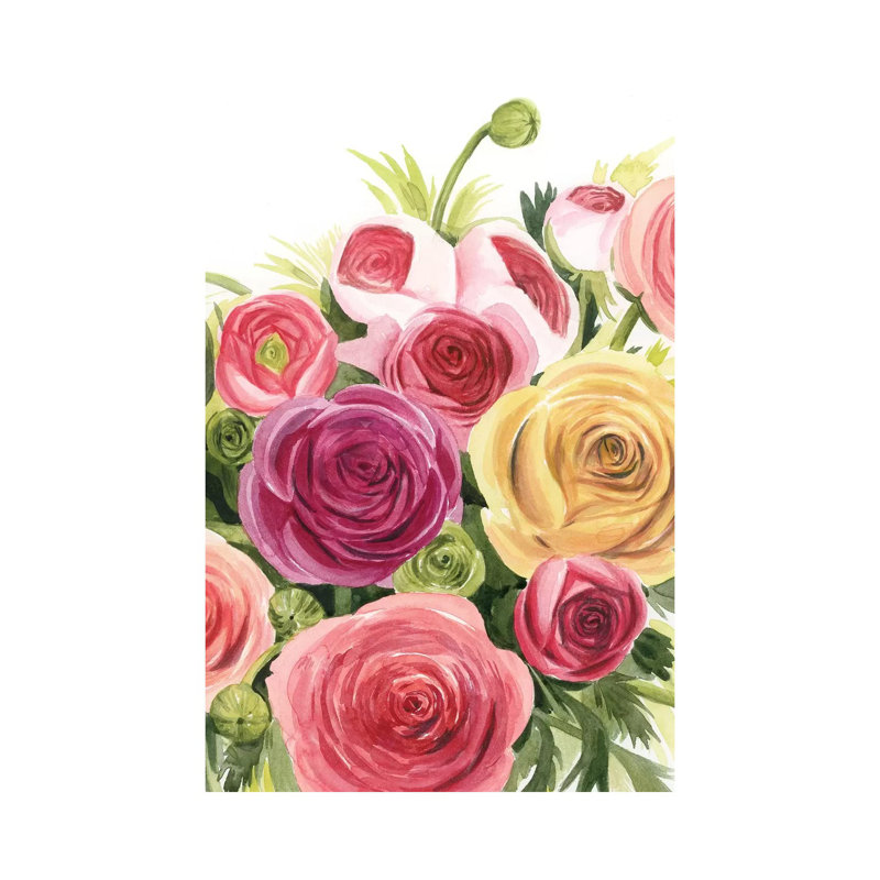 Ranunculus Study II by Grace Popp - Wrapped Canvas Gallery-Wrapped Canvas Giclée, 20.32 cm H x 30.48 cm W