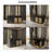 62.99"Black rectangular jewelry storage display cabinet