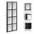 Lamel Panel Window Wall Mirror-1500400904