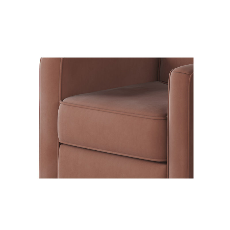 Fauteuil oscillant pivotant Balina Bindi, Bois de rose Bella, H 38 po x l 35 po x P 36 po  