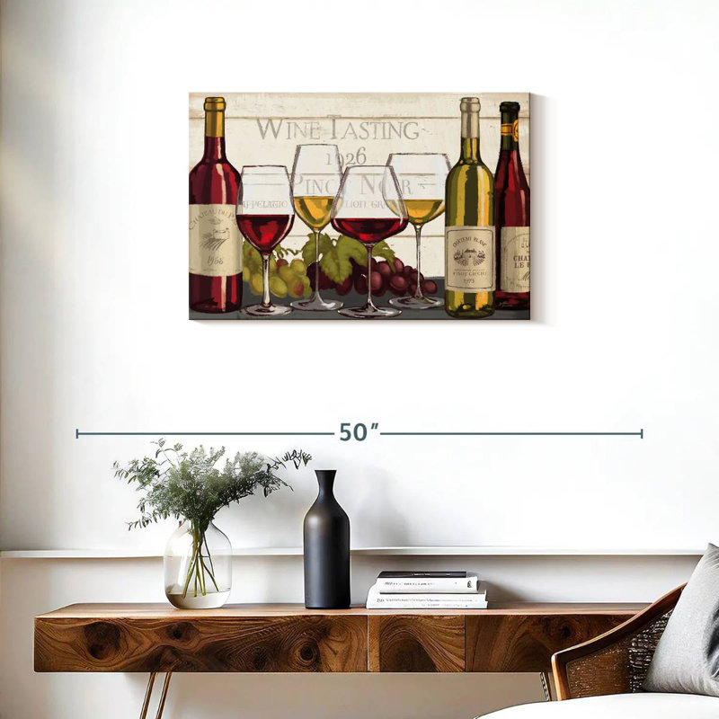 Dégustation de vin Yarlin I, H 20 po x l 30 po