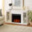 Henstinger Electric Fireplace with Bookcase