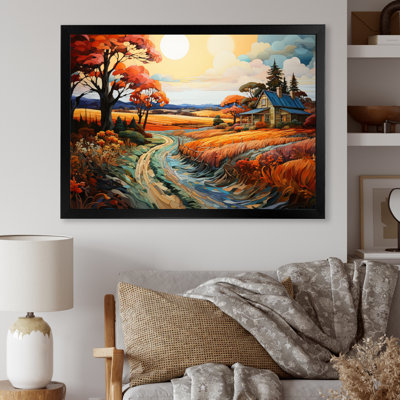 Farmhouse Farmstead Mosaic Pointillism I - impression