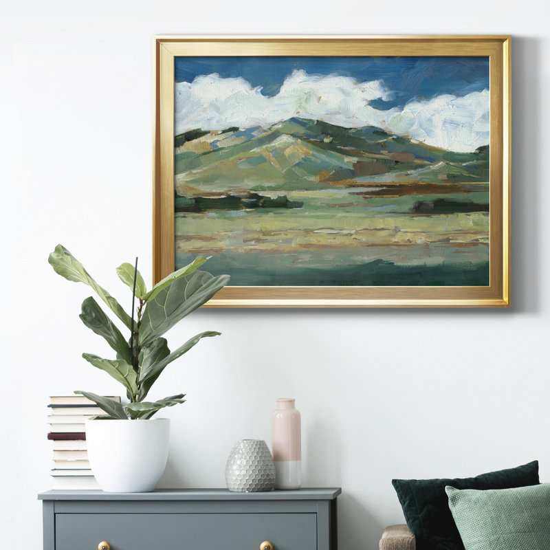 Western Sky II - peinture encadrée, Or, H 18,5 po x l 24,5 po x P 1 po, Pas de tapis