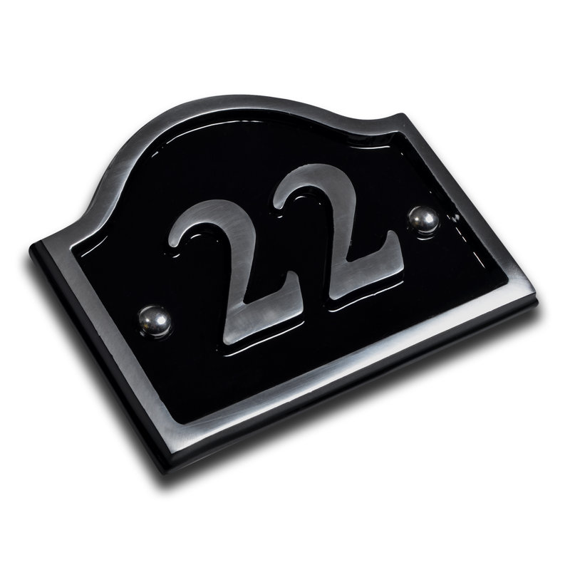 Jaclynn 11.5cm H Reflective Metal House Number, 22