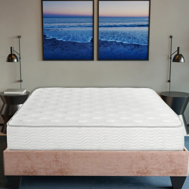 Grand matelas 9 po Avec système de ressorts ensachés, couche de mousse, support latéral, transfert de mouvement faible, matelas pour chambre à coucher, tricot doux, relief, us, installation facile