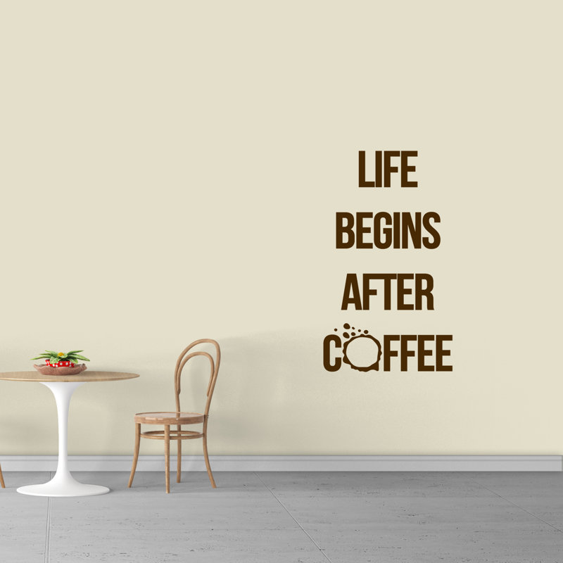 Galvez Food & Beverage Non-Wall Damaging Wall Decal, Chocolate Brown