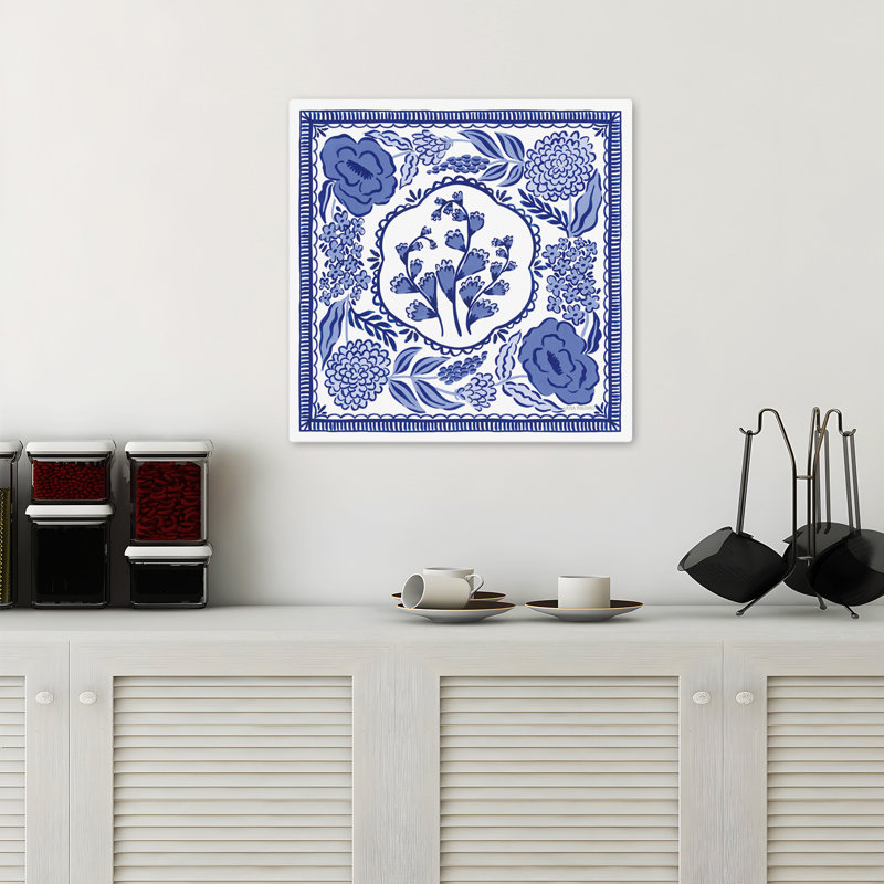 Blue Reverie Viii, art contemporain, H 18 po x l 18 po