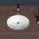 16.5" Ceramic Oval Undercounter Mount Bathroom Sink with Overflow Hole