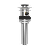 Push Pop-Up Bathroom Sink Drain with Overflow Holes