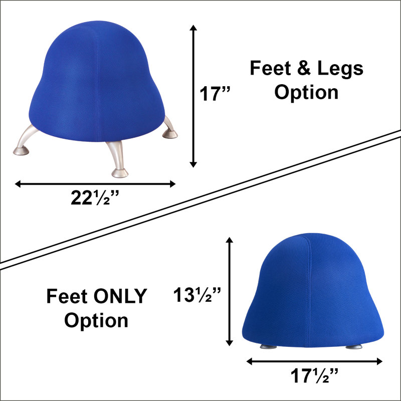 Fauteuil ballon Runtz, bleu, Mélange de polyester