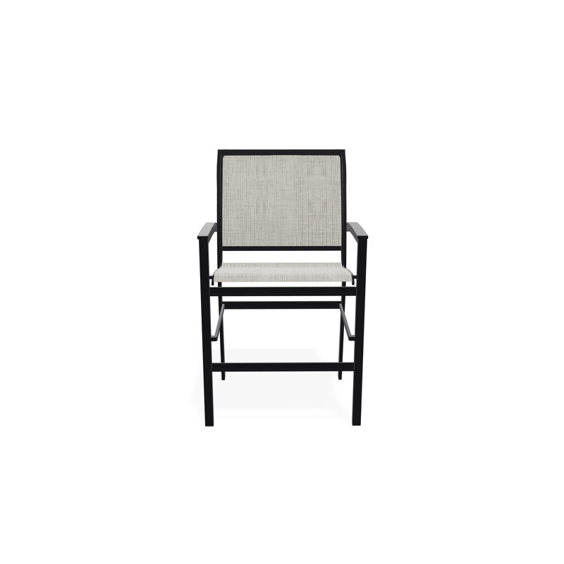 Chaise de café empilable en aluminium Bazza, Noir, Fumée